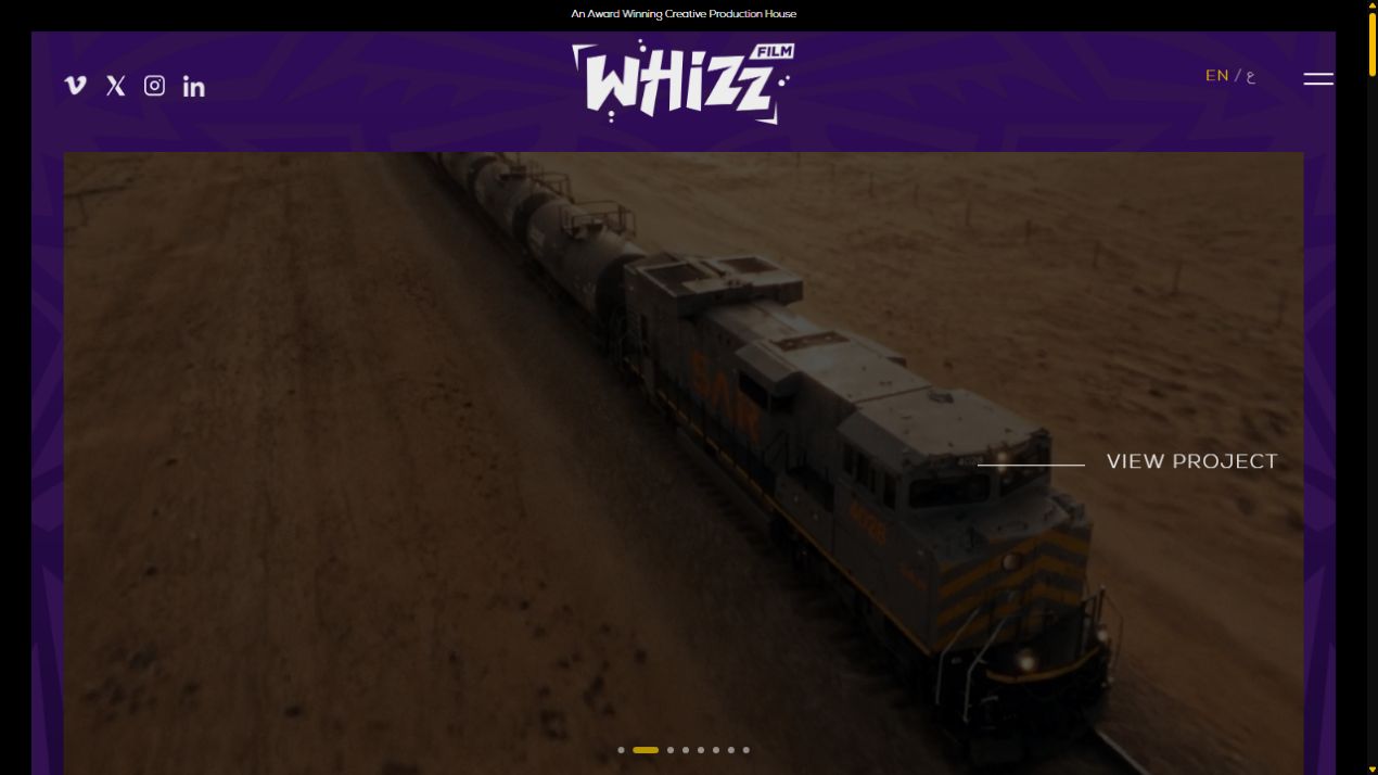 Whizz Film website screenshot